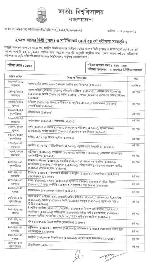 Degree 2nd Year Exam Routine 2025: Your Complete Guide to the Schedule ...